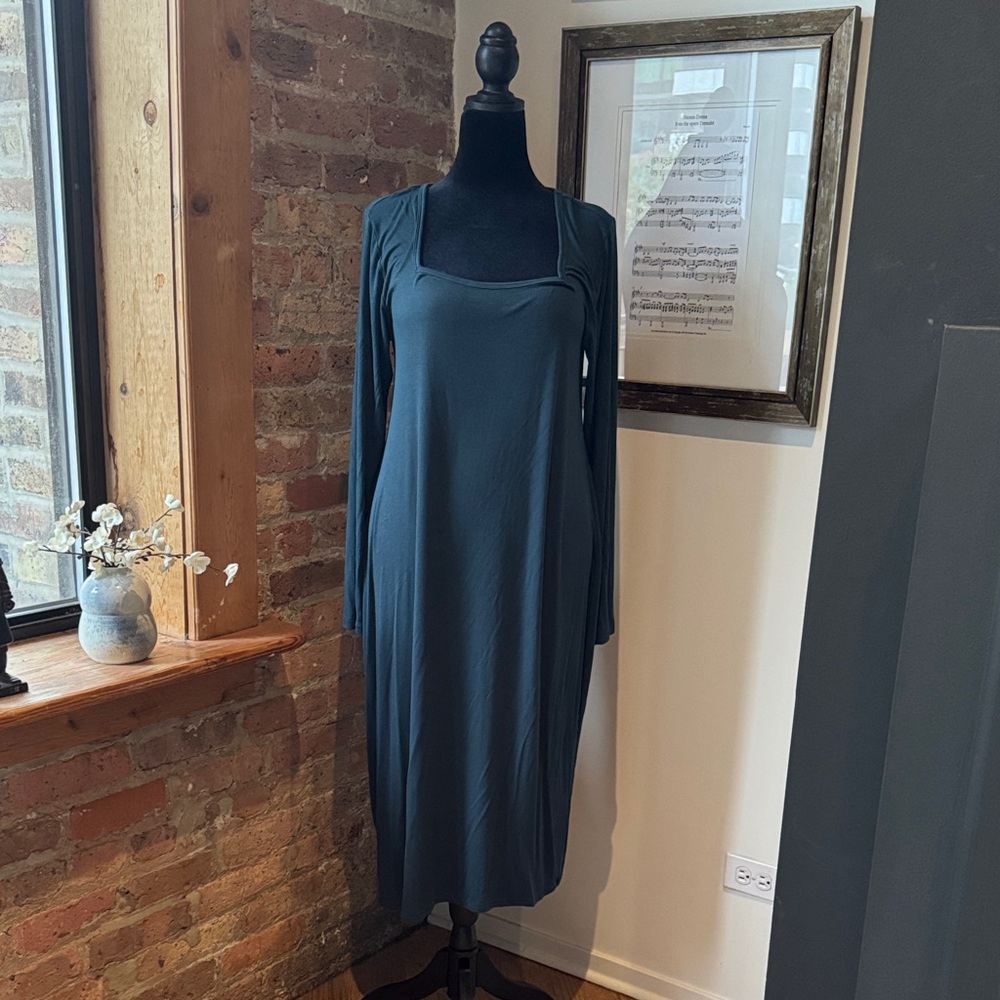 Universal Standard Long Sleeve Dress in Deep Blue